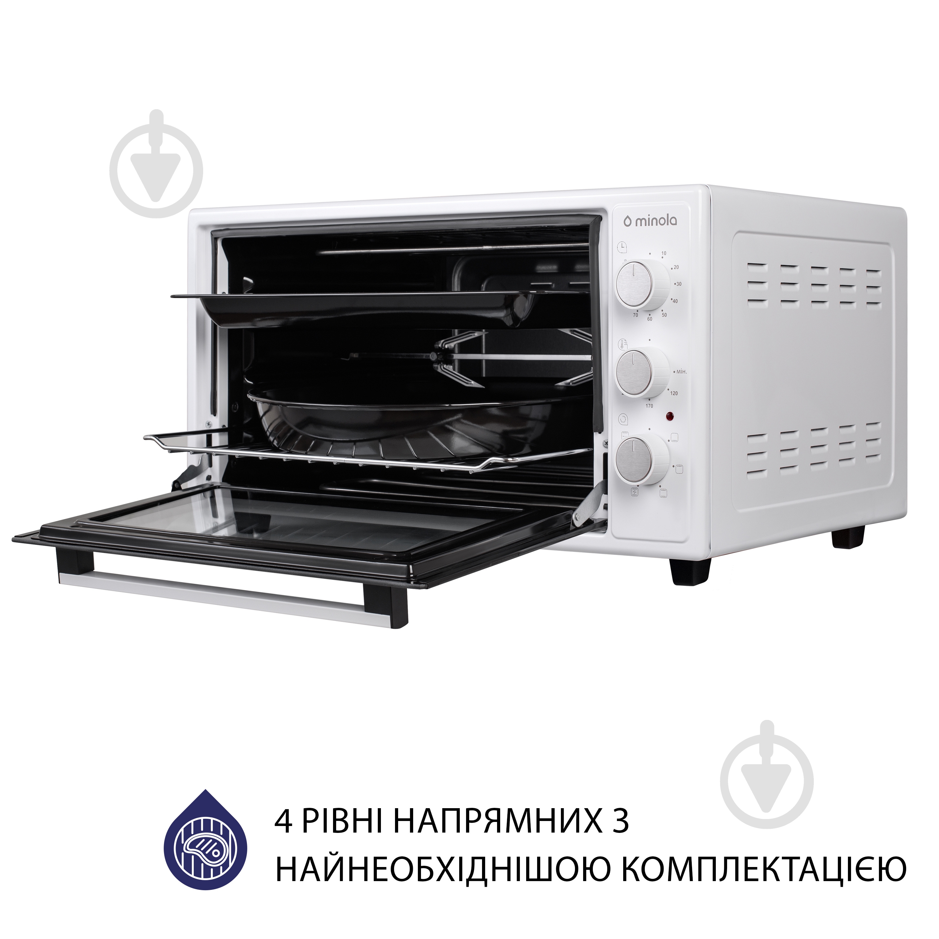 Електрична міні-піч Minola FOET 4815 WH - фото 8