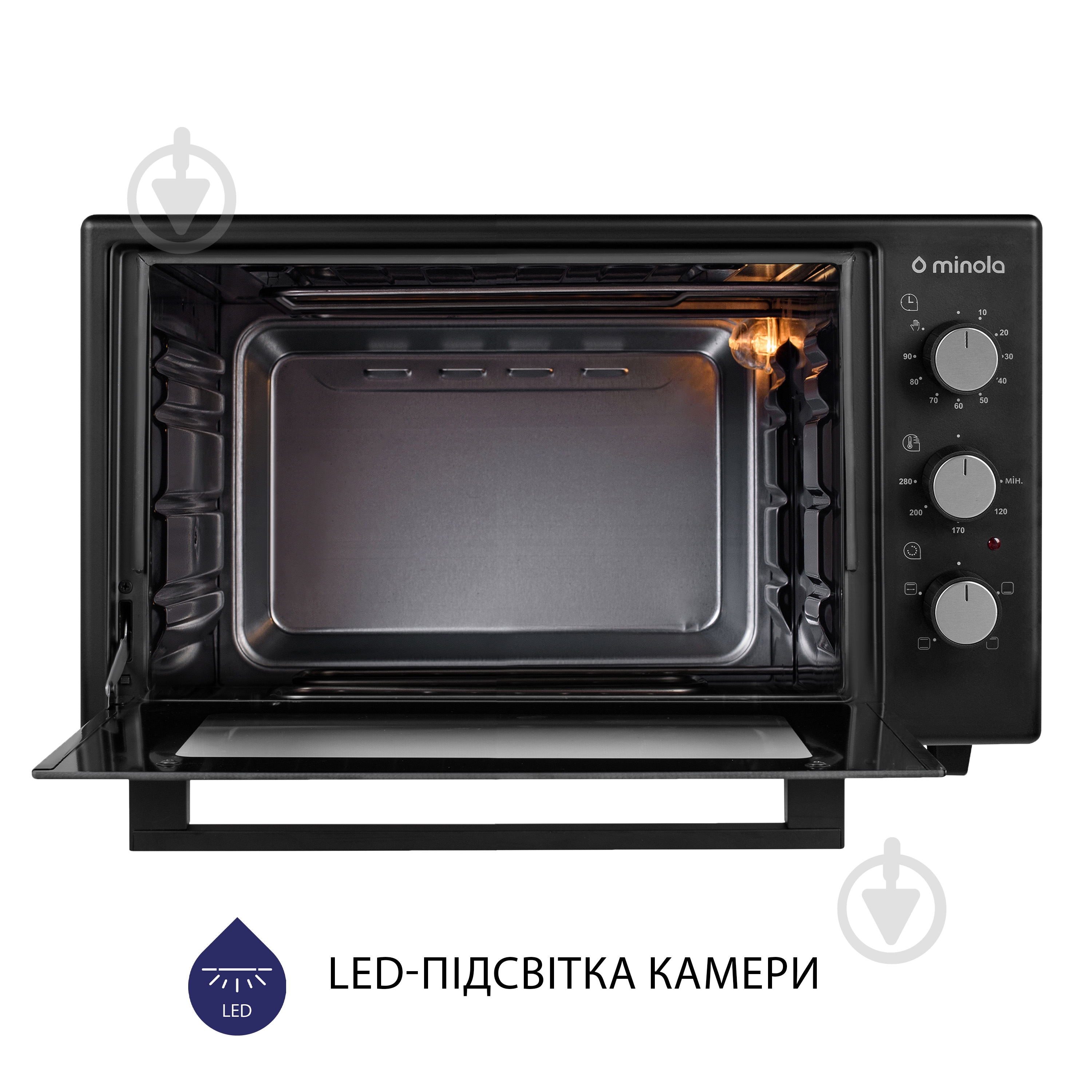 Электрическая мини-печь Minola FOEV 3714 BL - фото 8 Электрическая мини-печь Minola FOEV 3714 BL - фото 8