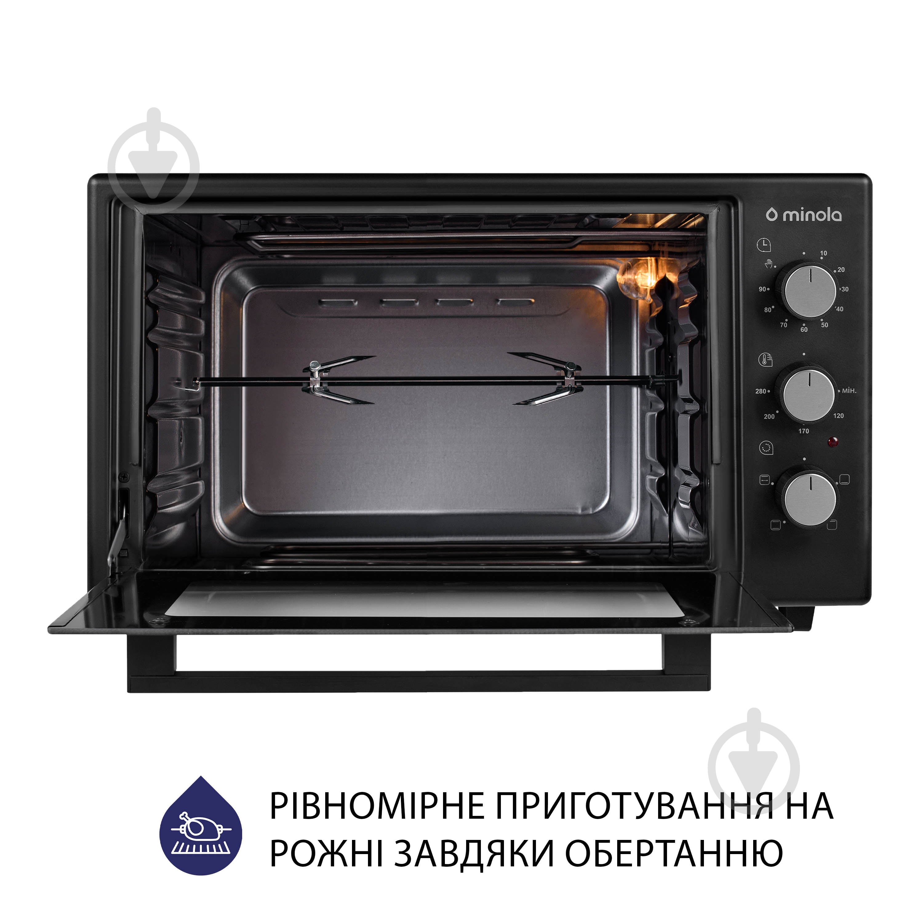 Электрическая мини-печь Minola FOEV 3714 BL - фото 9 Электрическая мини-печь Minola FOEV 3714 BL - фото 9