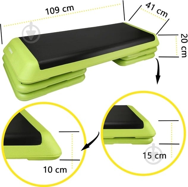 Степ-платформа Cornix XR-0401 Green/Black - фото 7 Степ-платформа Cornix XR-0401 Green/Black - фото 7