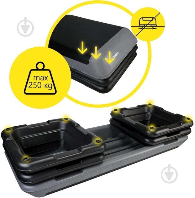 Степ-платформа Cornix XR-0403 Black/Grey - фото 8