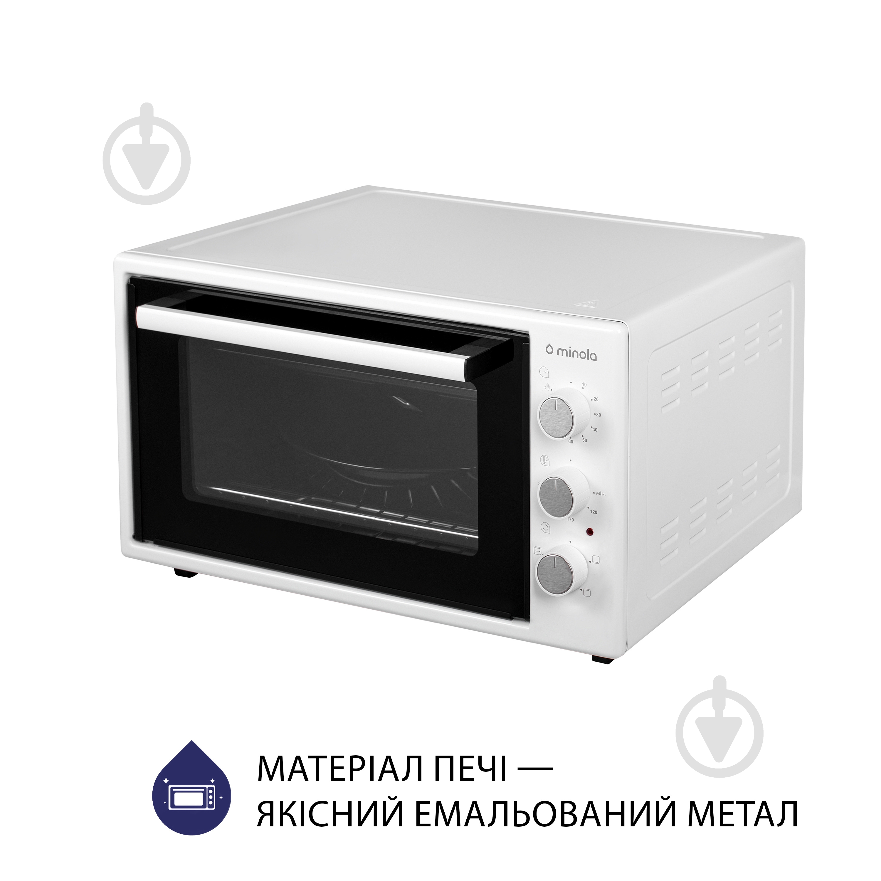 Электрическая мини-печь Minola FOEV 3714 WH - фото 6 Электрическая мини-печь Minola FOEV 3714 WH - фото 6