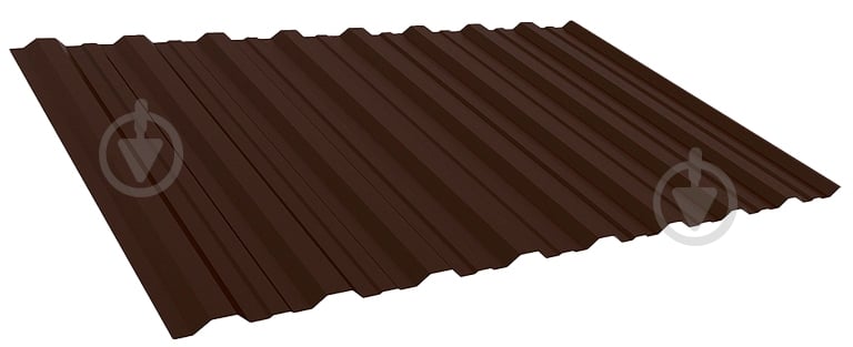 Профнастил матовый Tile Tile Н-20 1145х2000 RAL 8019 коричневый - фото 1