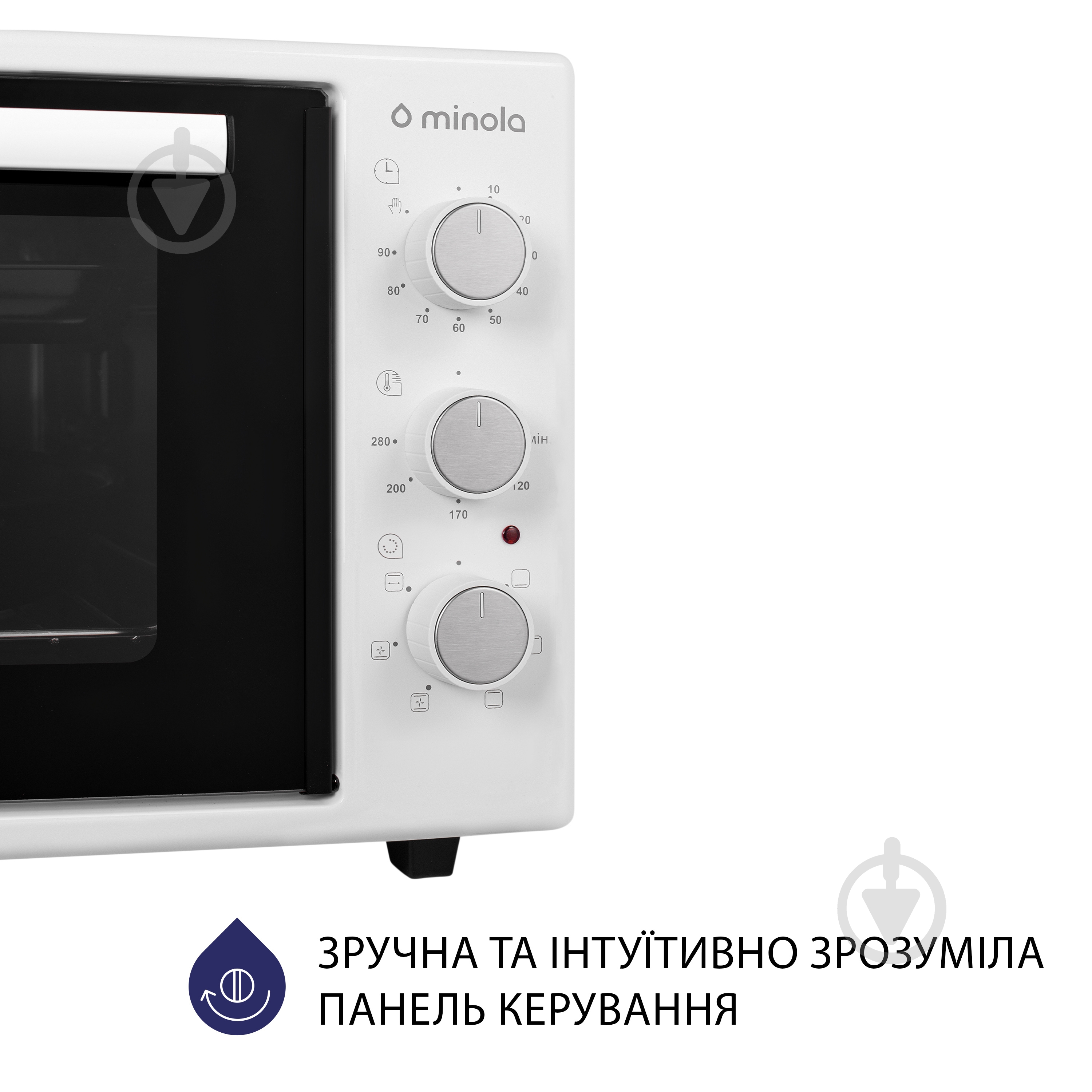 Електрична міні-піч Minola FOET 3714 WH - фото 3 Електрична міні-піч Minola FOET 3714 WH - фото 3