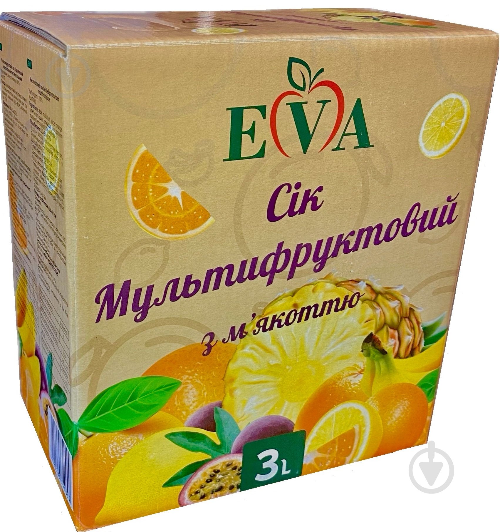 Сік EVA Мультифруктовий з м'якоттю 3 л (Сік) - фото 2 Сік EVA Мультифруктовий з м'якоттю 3 л (Сік) - фото 2