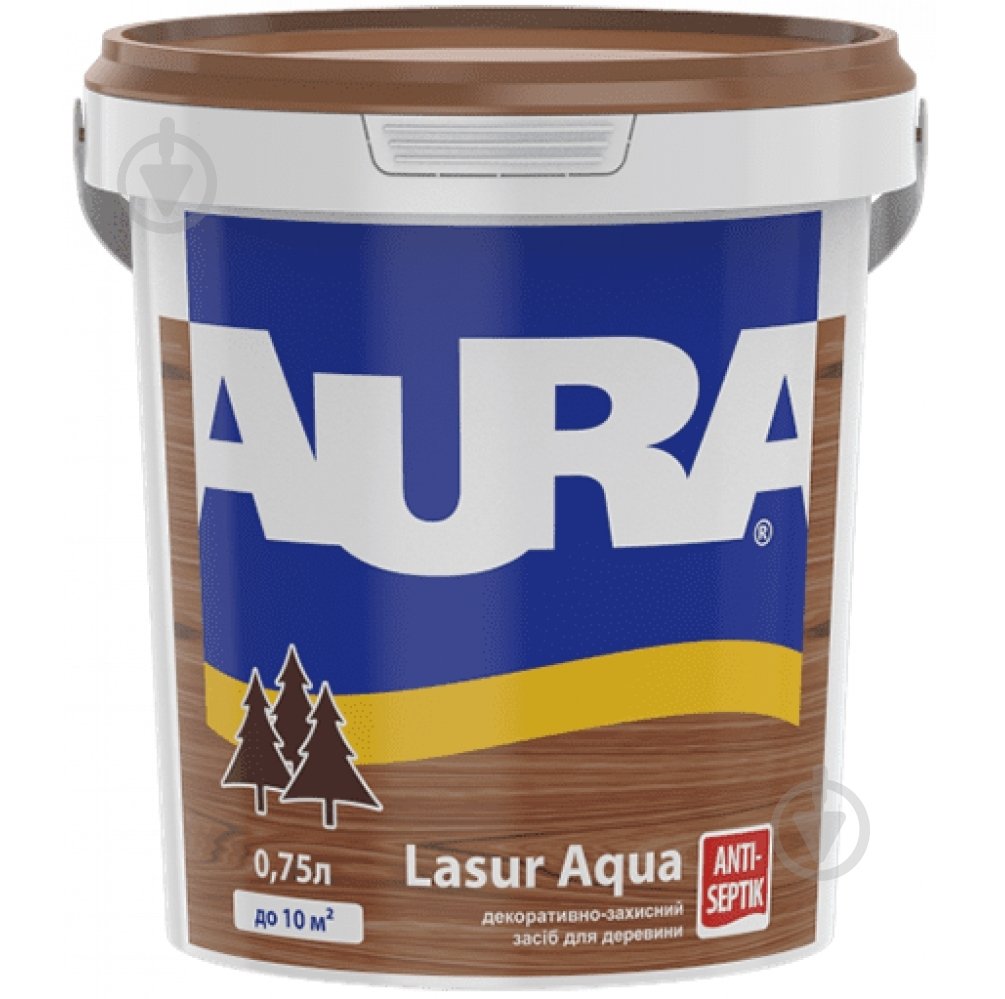 Деревозахисний засіб Aura® Lasur Aqua безбарвний шовковистий мат 0,75 л - фото 1