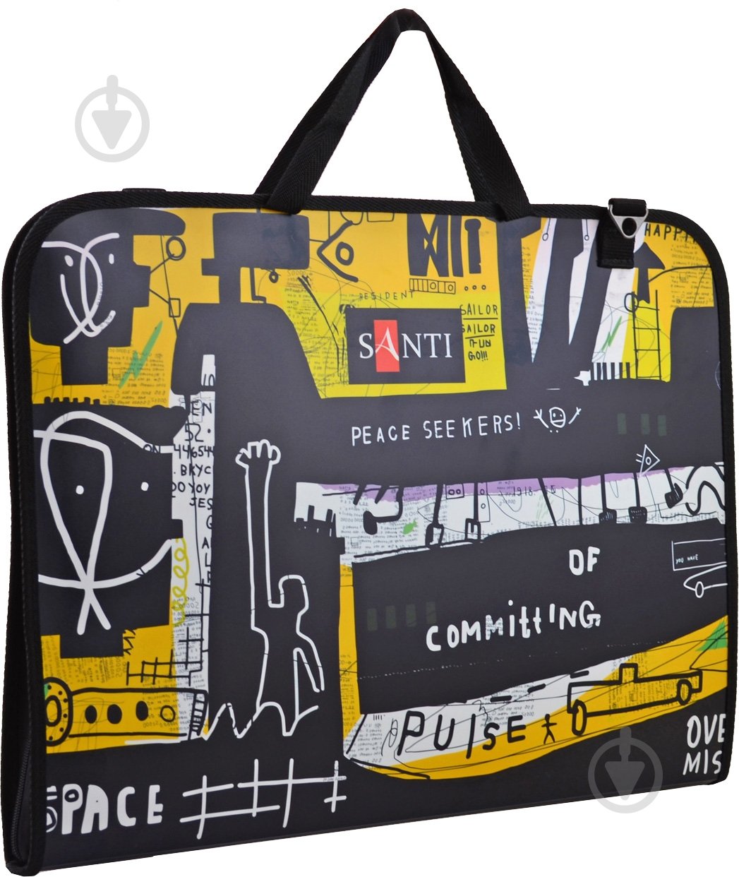 Папка-портфель для эскизов А3 Graffiti 367x30x495 мм Santi - фото 1 Папка-портфель для эскизов А3 Graffiti 367x30x495 мм Santi - фото 1