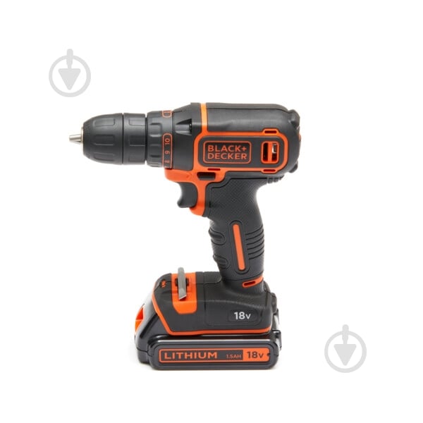 Шуруповерт акумуляторний Black+Decker BDCDC18B - фото 2