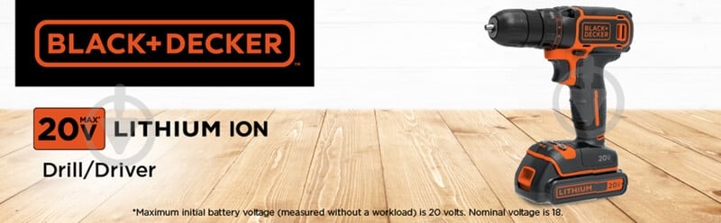Шуруповерт акумуляторний Black+Decker BDCDC18B - фото 12