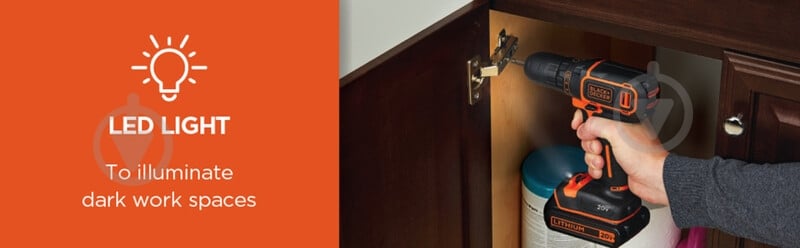 Шуруповерт акумуляторний Black+Decker BDCDC18B - фото 11