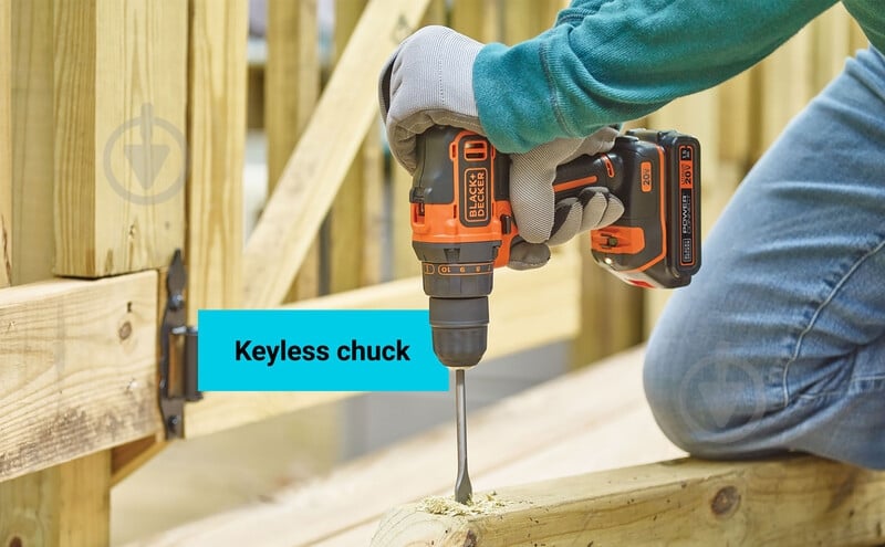 Шуруповерт акумуляторний Black+Decker BDCDC18B - фото 10