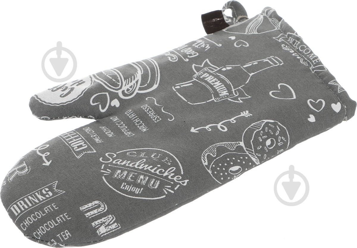 Прихватка-варежка Gray Breakfast серый Прованс - фото 2