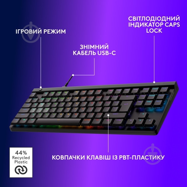 Клавиатура Logitech G515 Rapid TKL Wired (920-013861) black - фото 5