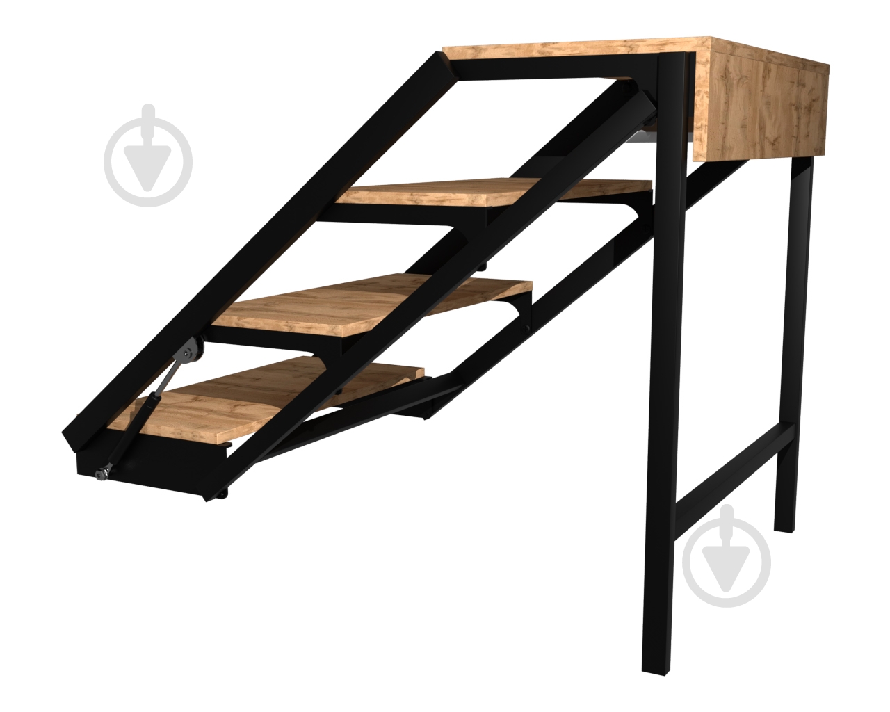 Стол DC Трансформер 2 в 1 с полками ДСП дуб тахо - фото 4 Стол DC Трансформер 2 в 1 с полками ДСП дуб тахо - фото 4