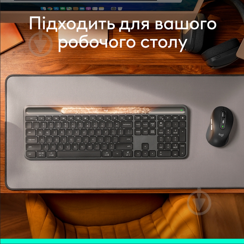 Клавіатура Logitech Slim Solar+ (920-013764) graphite - фото 9