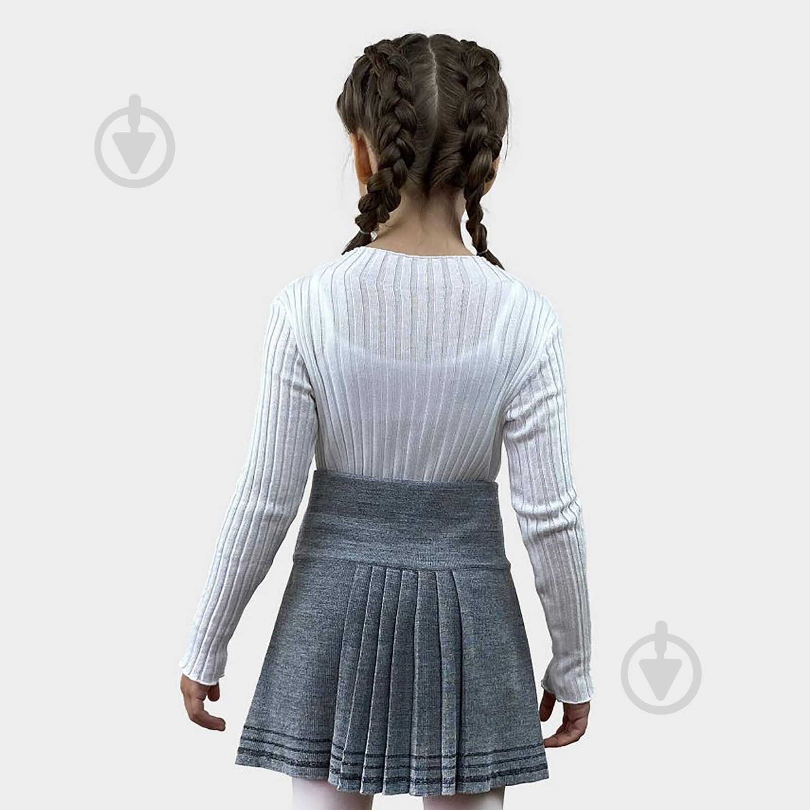 Юбка Герда с люрексом меланж ART KNIT серый 022459 - фото 4