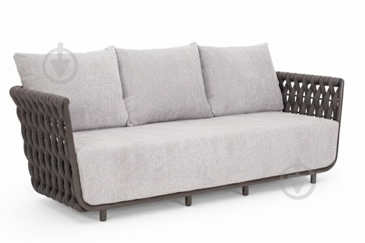Диван садовый Мельбурн 3-х местный 75,5х196 см серый - фото 1 Диван садовый Мельбурн 3-х местный 75,5х196 см серый - фото 1