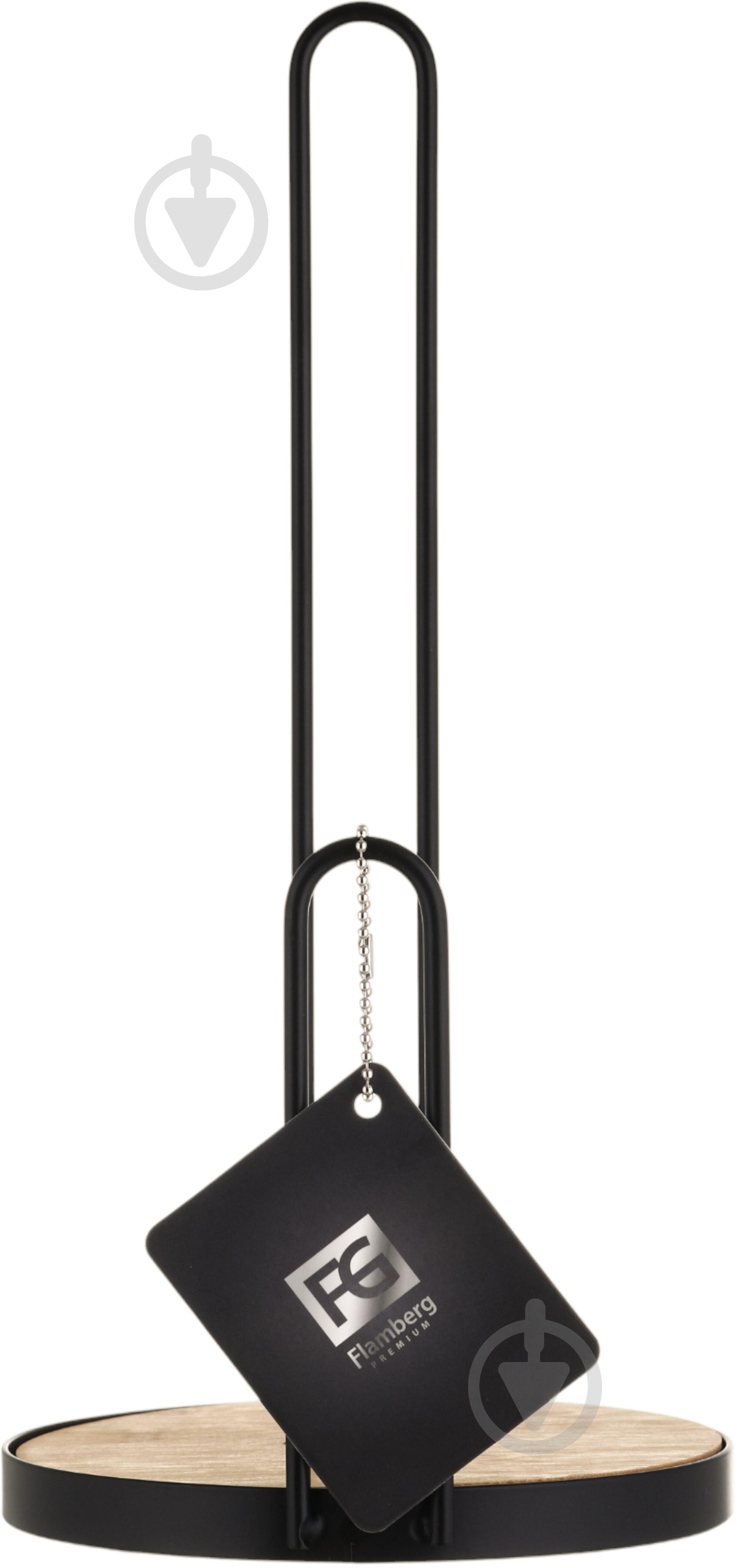 Тримач для паперових рушників Flamberg Premium Woody d16х33,5 см чорний S-E49110M - фото 3