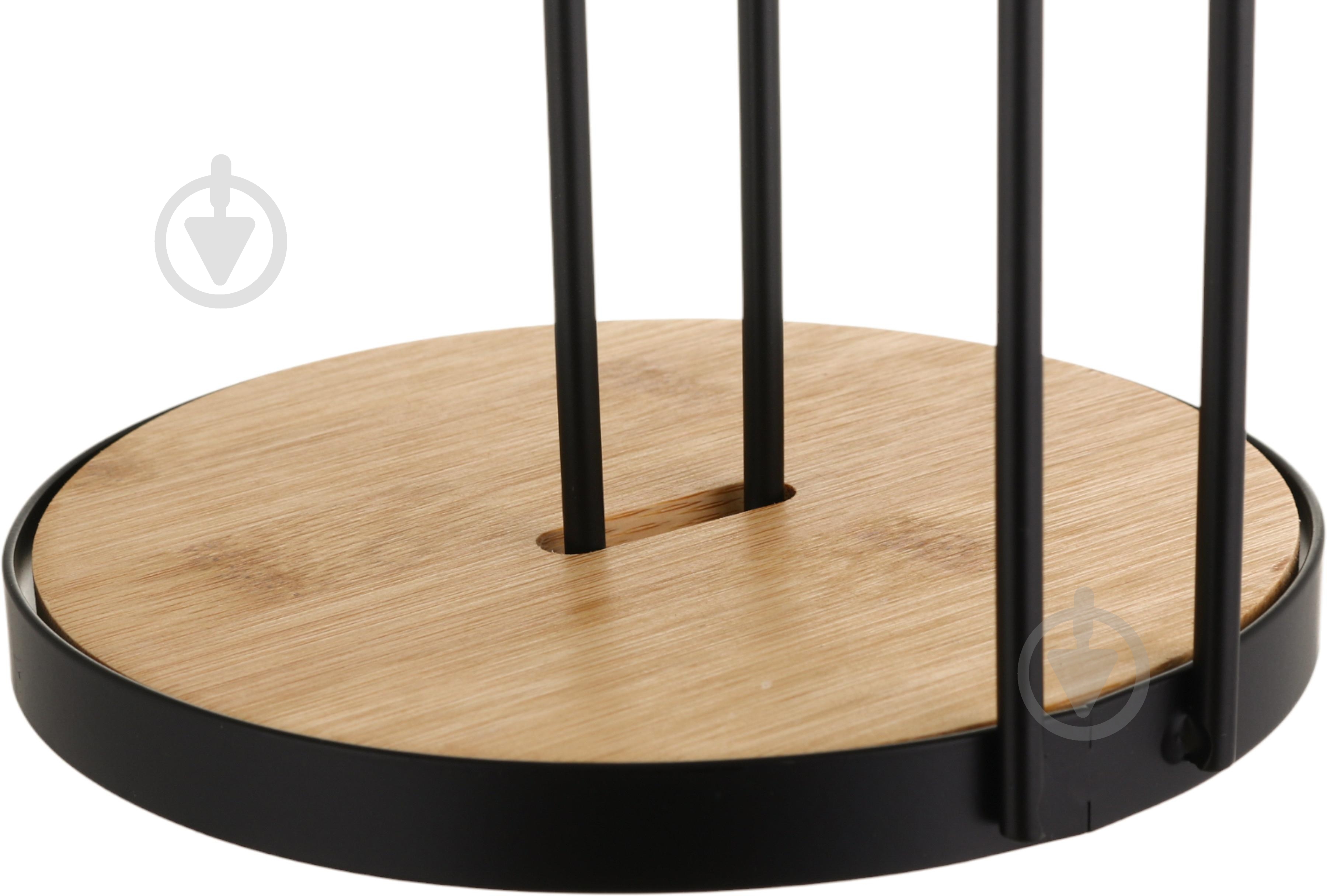 Тримач для паперових рушників Flamberg Premium Woody d16х33,5 см чорний S-E49110M - фото 6