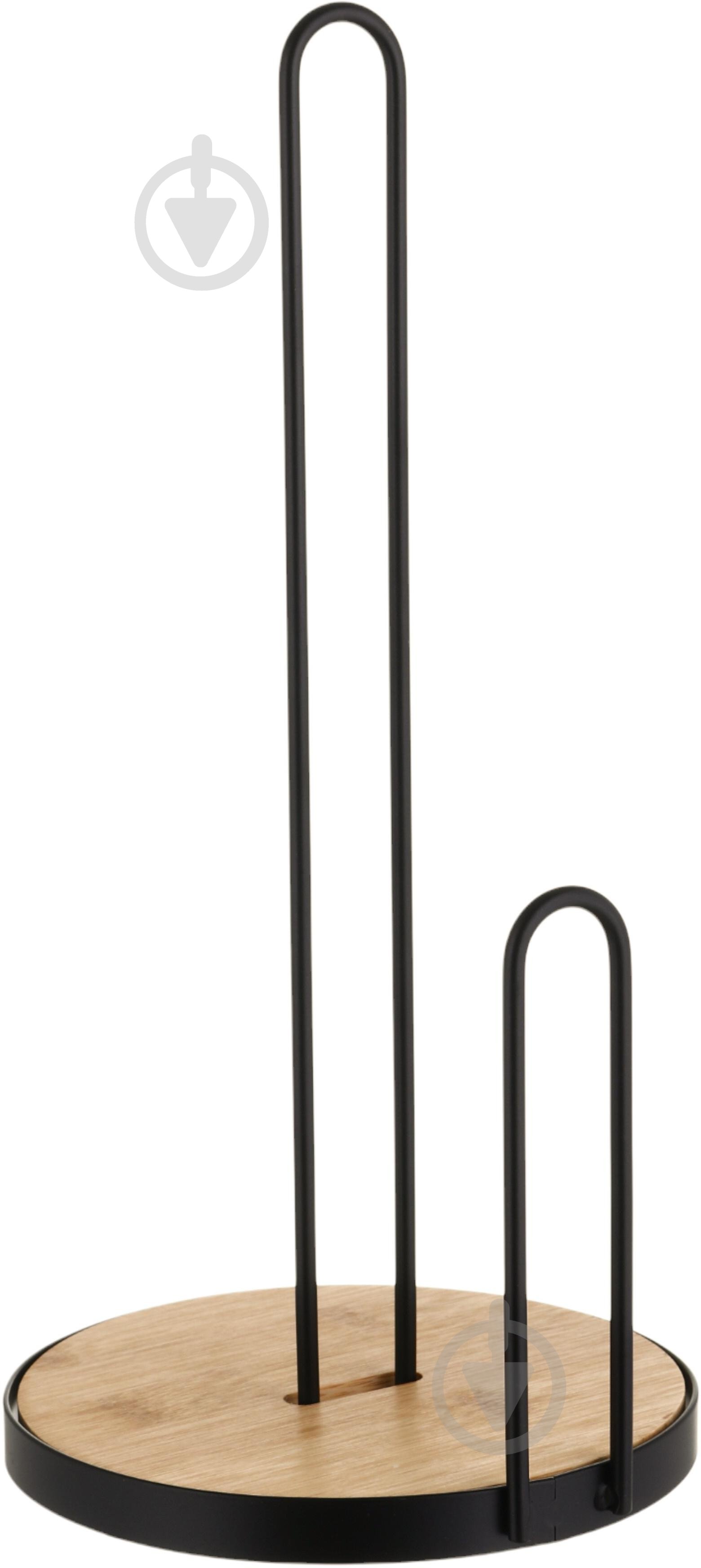 Тримач для паперових рушників Flamberg Premium Woody d16х33,5 см чорний S-E49110M - фото 1