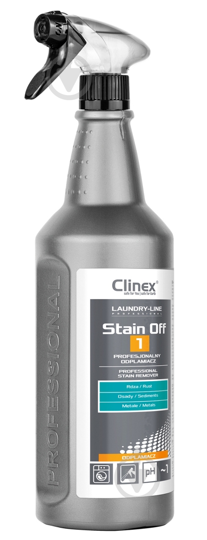 Пятновыводитель (ржавчина, осадки, металлы) Стейн Оф 1 1 л Клінекс - фото 1