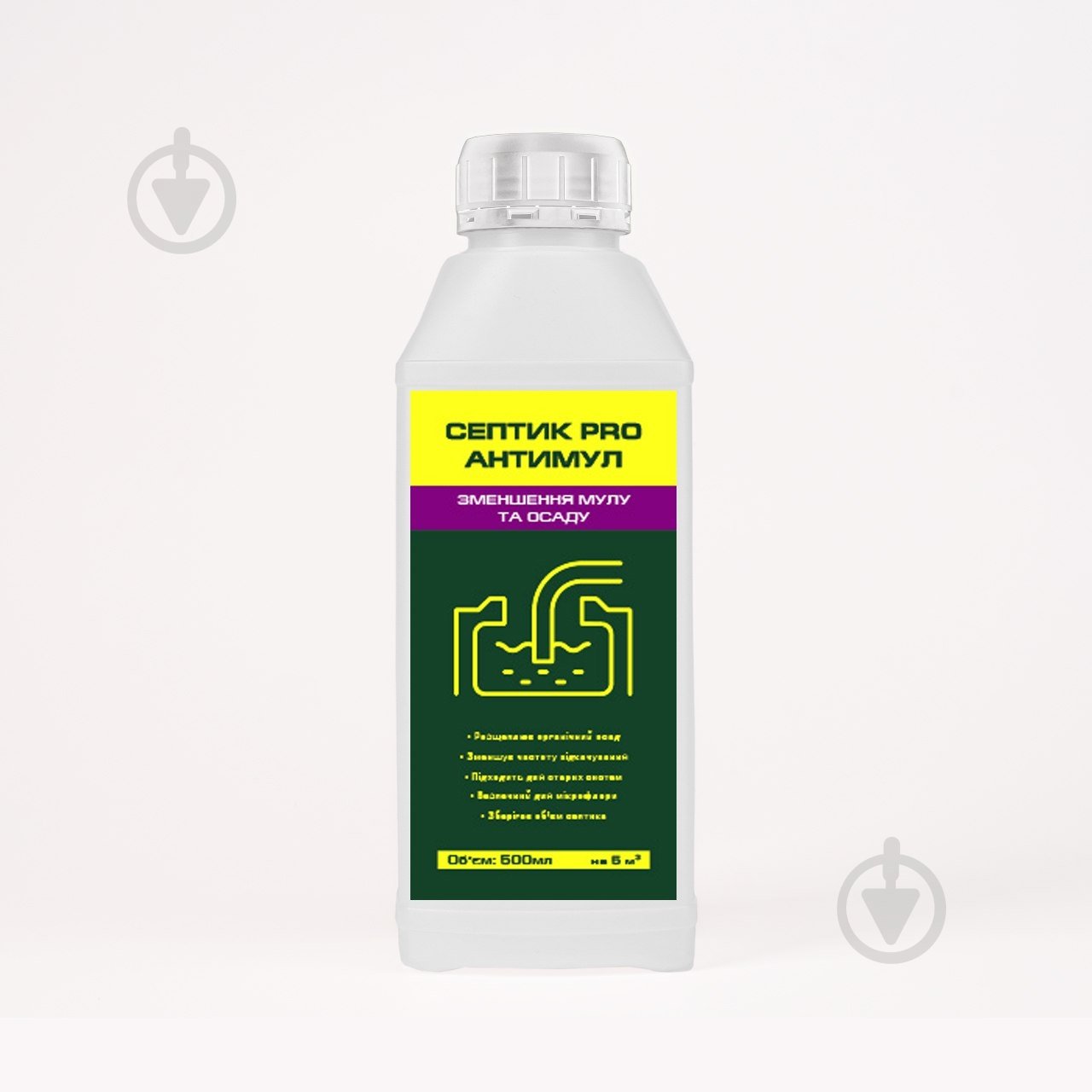 Засіб для септиків і вигрібних ям СЕПТИК PRO Антимул 5 м³ 500 мл - фото 1 Засіб для септиків і вигрібних ям СЕПТИК PRO Антимул 5 м³ 500 мл - фото 1