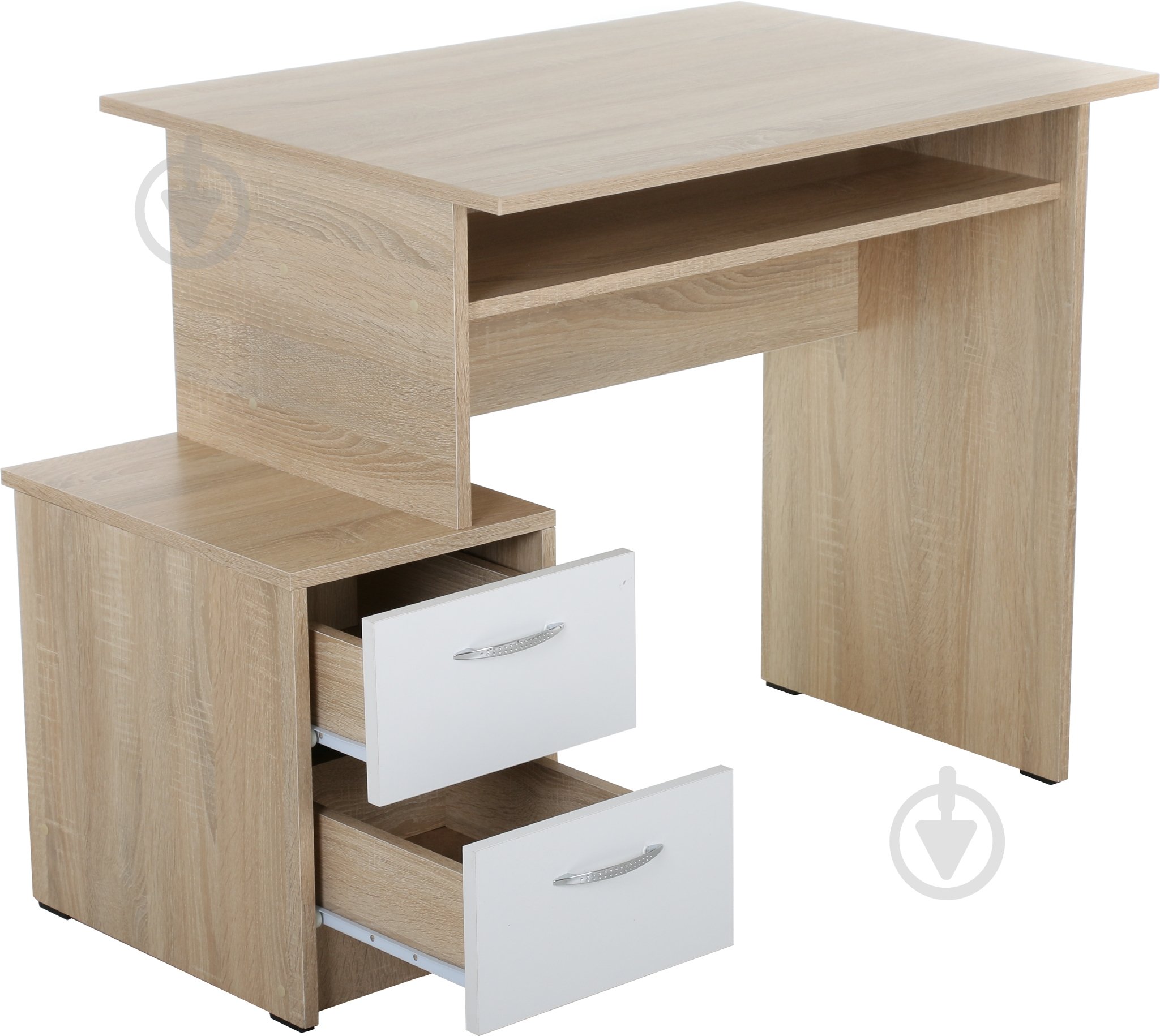 Стол письменный Пехотин Софт дуб сонома с белым - фото 2 Стол письменный Пехотин Софт дуб сонома с белым - фото 2