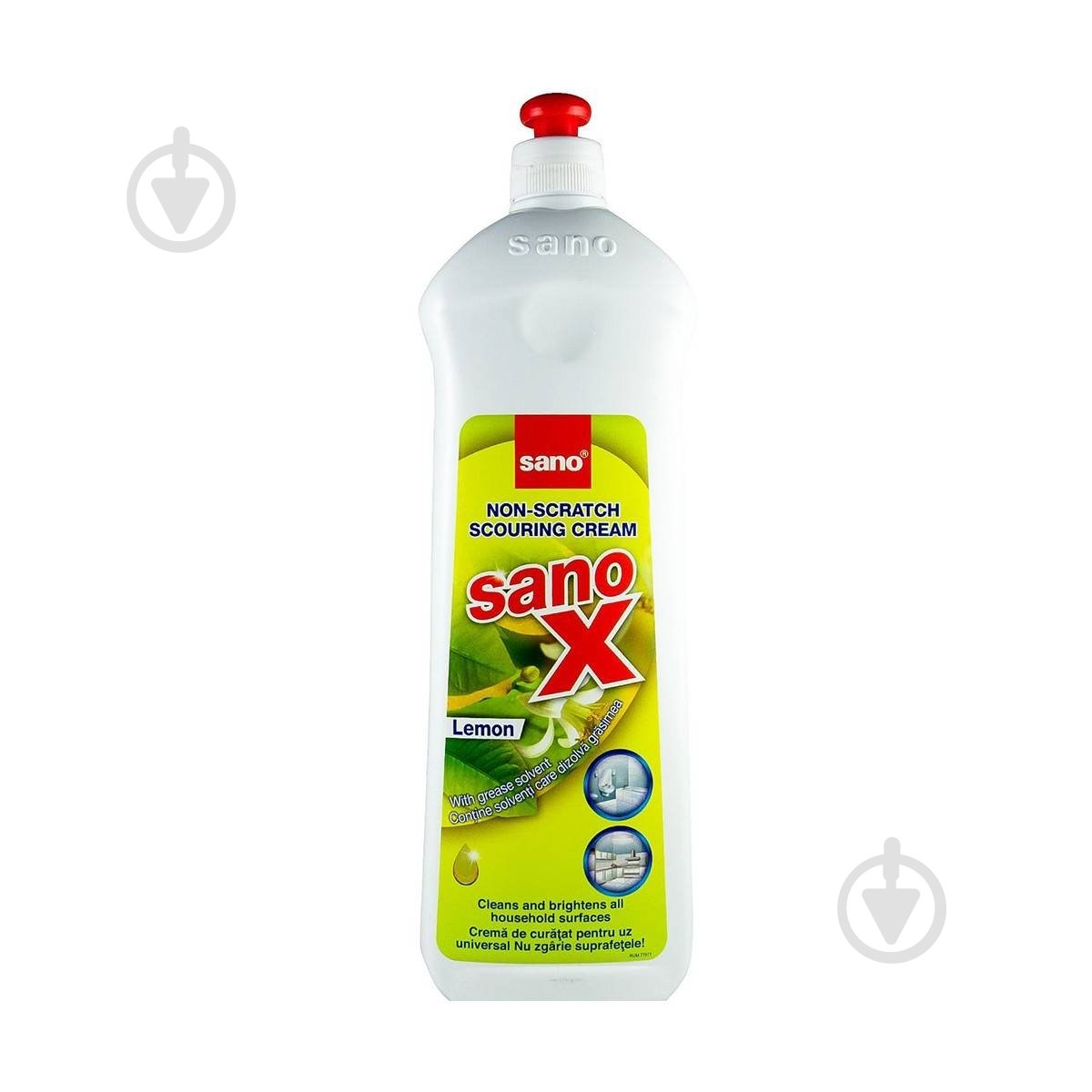 Крем Sano для чистки любых поверхностей без хлора 1 л - фото 1