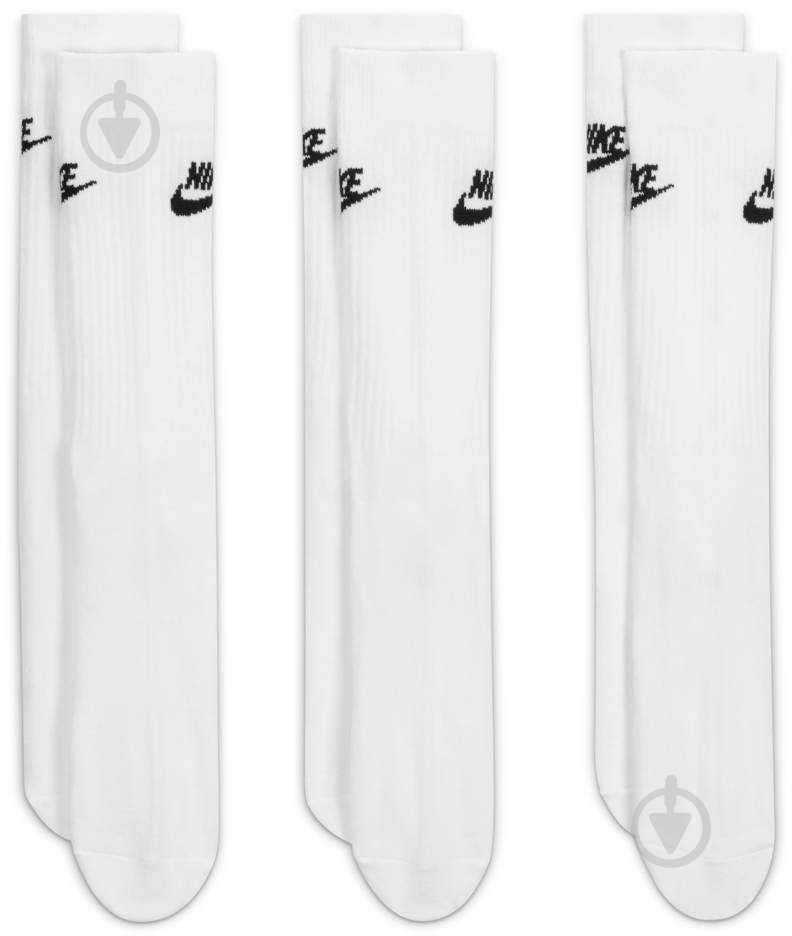 Шкарпетки Nike U NK NSW EVERYDAY ESSENTIAL CR DX5025-100 р.38-42 білий 3 пари шт. - фото 2