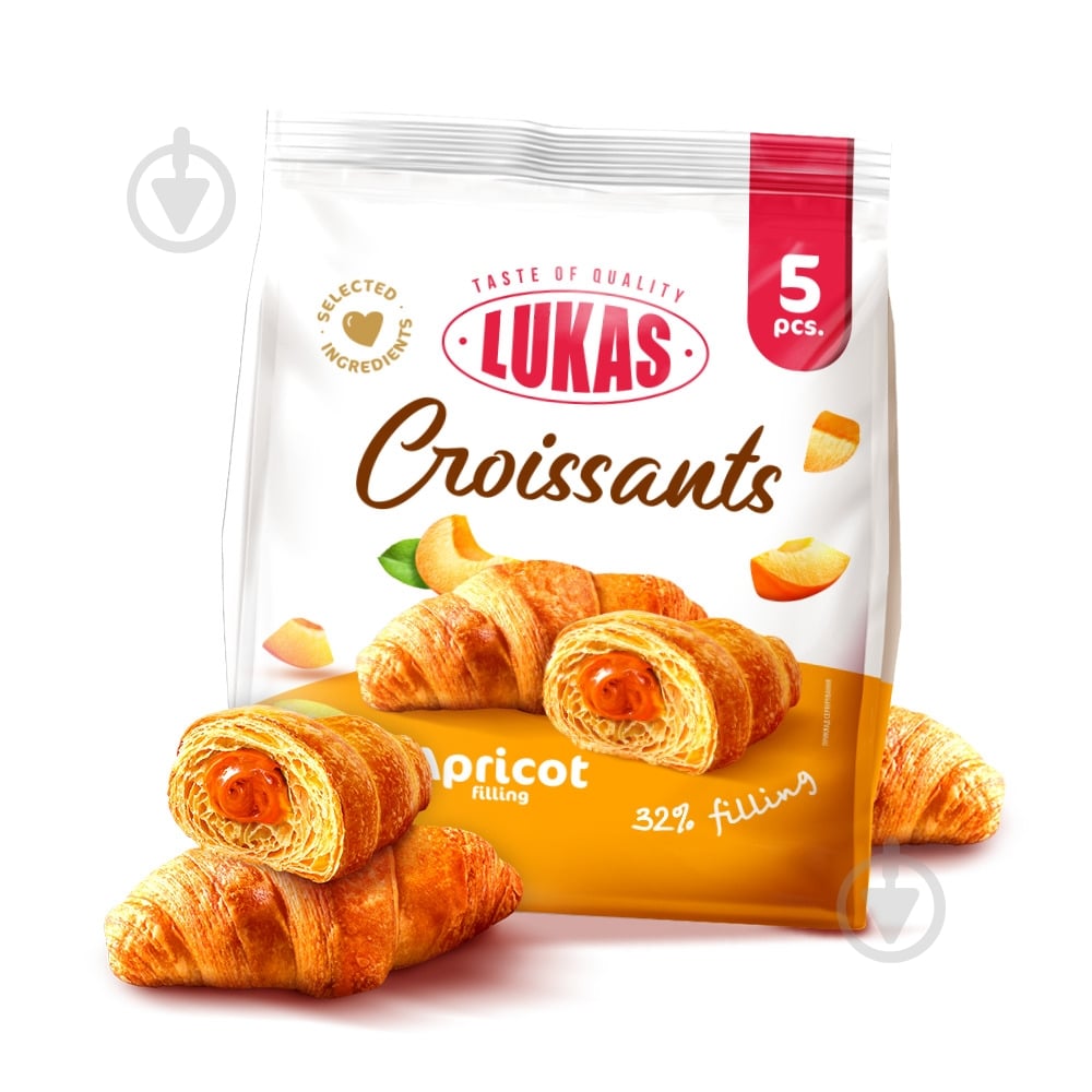Круассаны Lukas с абрикосовым наполнителем - фото 1 Круассаны Lukas с абрикосовым наполнителем - фото 1