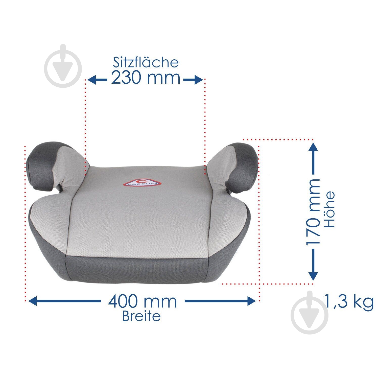 Автокресло-бустер Capsula JR4 Grey серый 774020 - фото 4