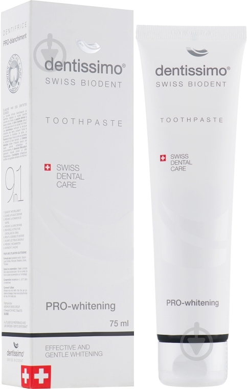 Зубная паста Dentissimo 1+1 PRO WHITENING+Bio Herbs 75+75 мл - фото 3 Зубная паста Dentissimo 1+1 PRO WHITENING+Bio Herbs 75+75 мл - фото 3