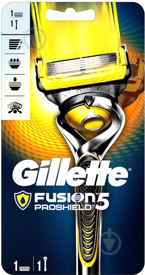Станок для бритья Gillette Fusion 5 Proshield со сменным картриджем 1 шт. - фото 1 Станок для бритья Gillette Fusion 5 Proshield со сменным картриджем 1 шт. - фото 1