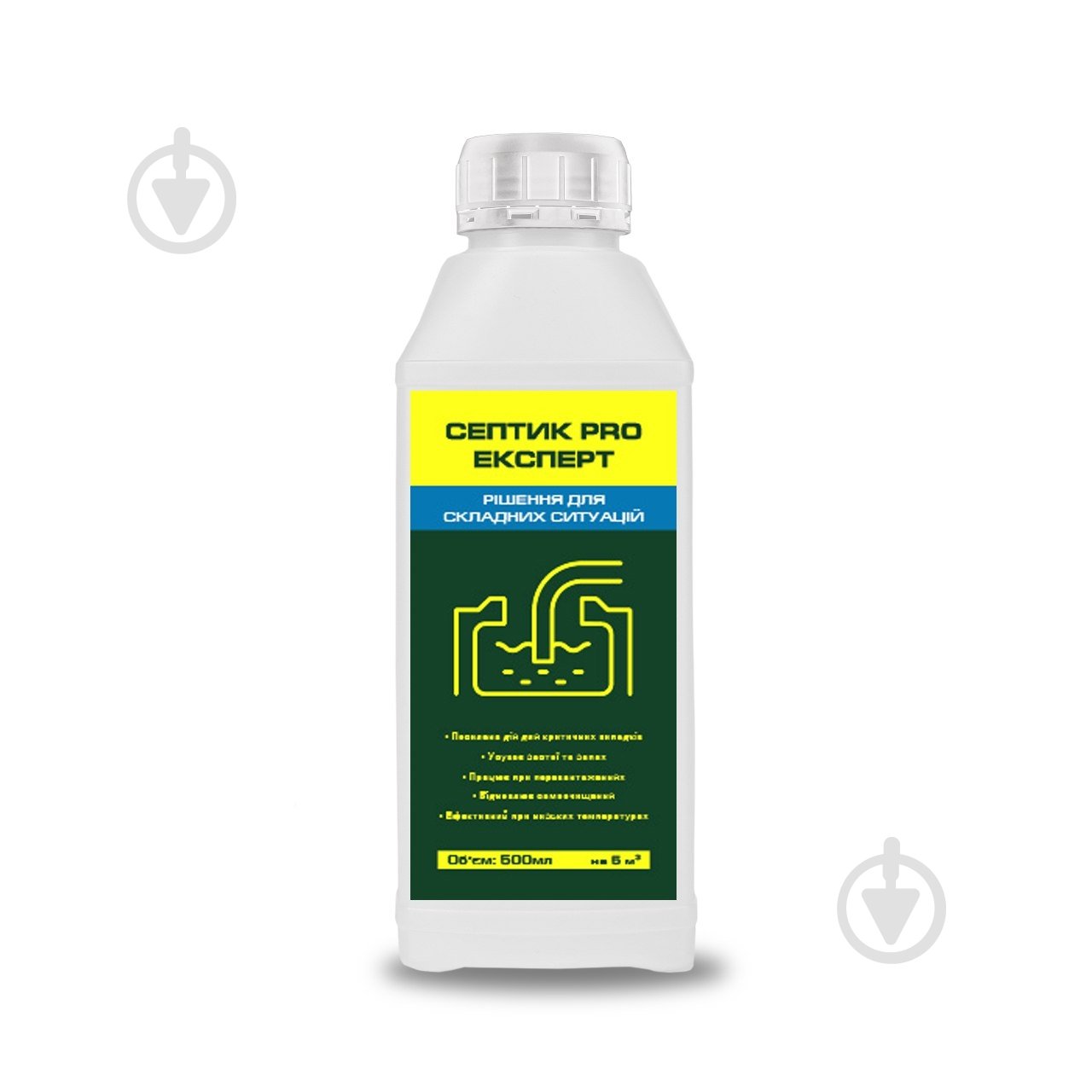 Засіб для септиків і вигрібних ям СЕПТИК PRO Експерт 5 м³ 500 мл - фото 1 Засіб для септиків і вигрібних ям СЕПТИК PRO Експерт 5 м³ 500 мл - фото 1