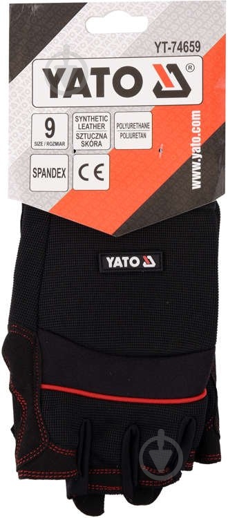 Перчатки YATO с покрытием кожа L (9) YT-74659 - фото 9