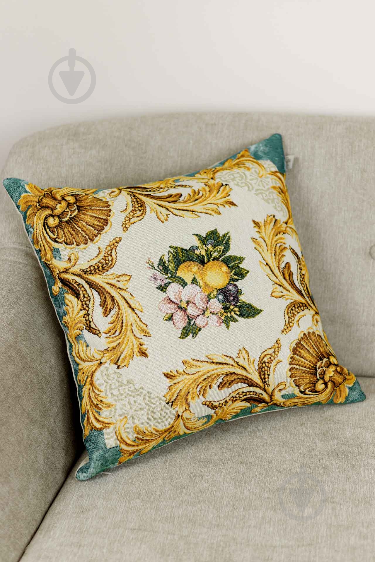 Подушка декоративная Verna Фрукты с вензелями 45x45 см Прованс - фото 2 Подушка декоративная Verna Фрукты с вензелями 45x45 см Прованс - фото 2