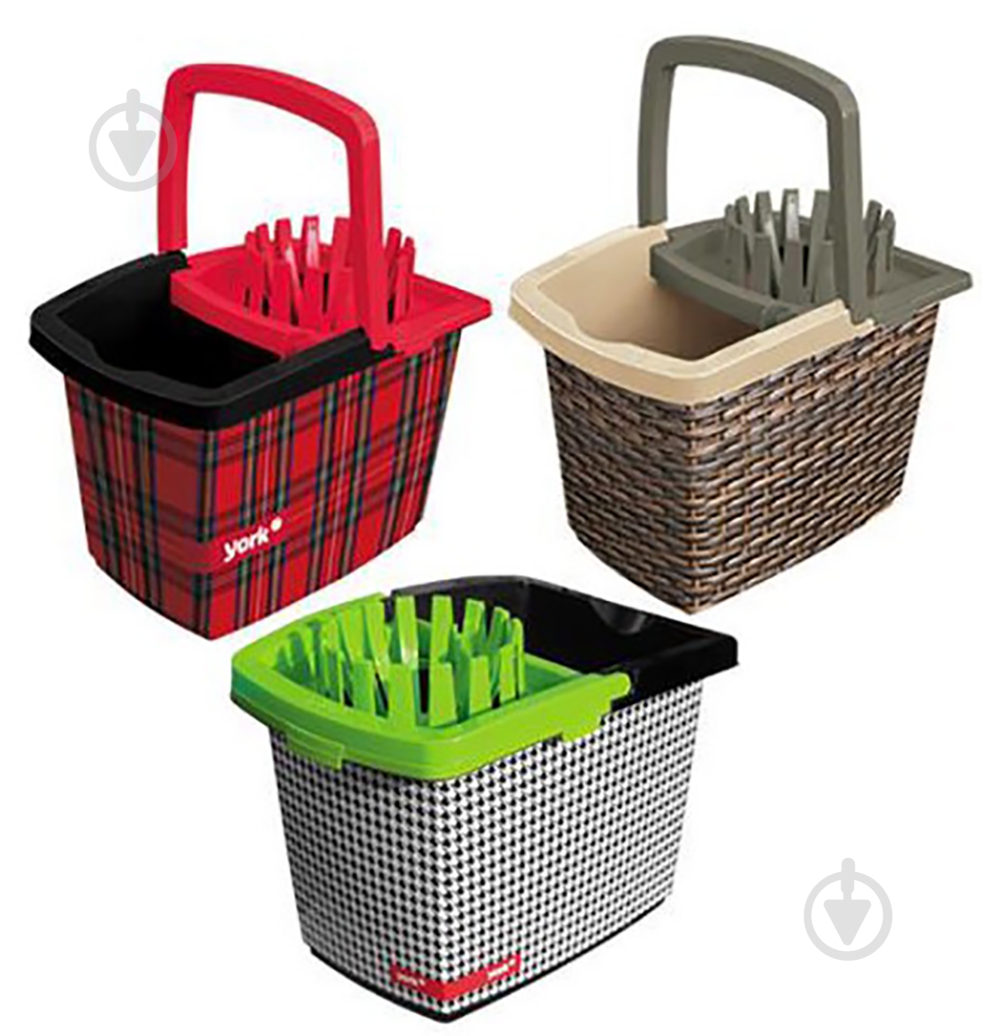 Ведро для швабры York стайл 15 л в ассортименте - фото 4 Ведро для швабры York стайл 15 л в ассортименте - фото 4