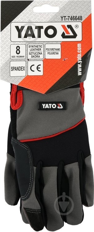 Перчатки YATO с покрытием кожа M (8) YT-746648 - фото 8