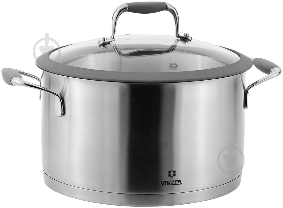 Каструля з кришкою Vinzer 5.9 л Profi Series 89185 - фото 1