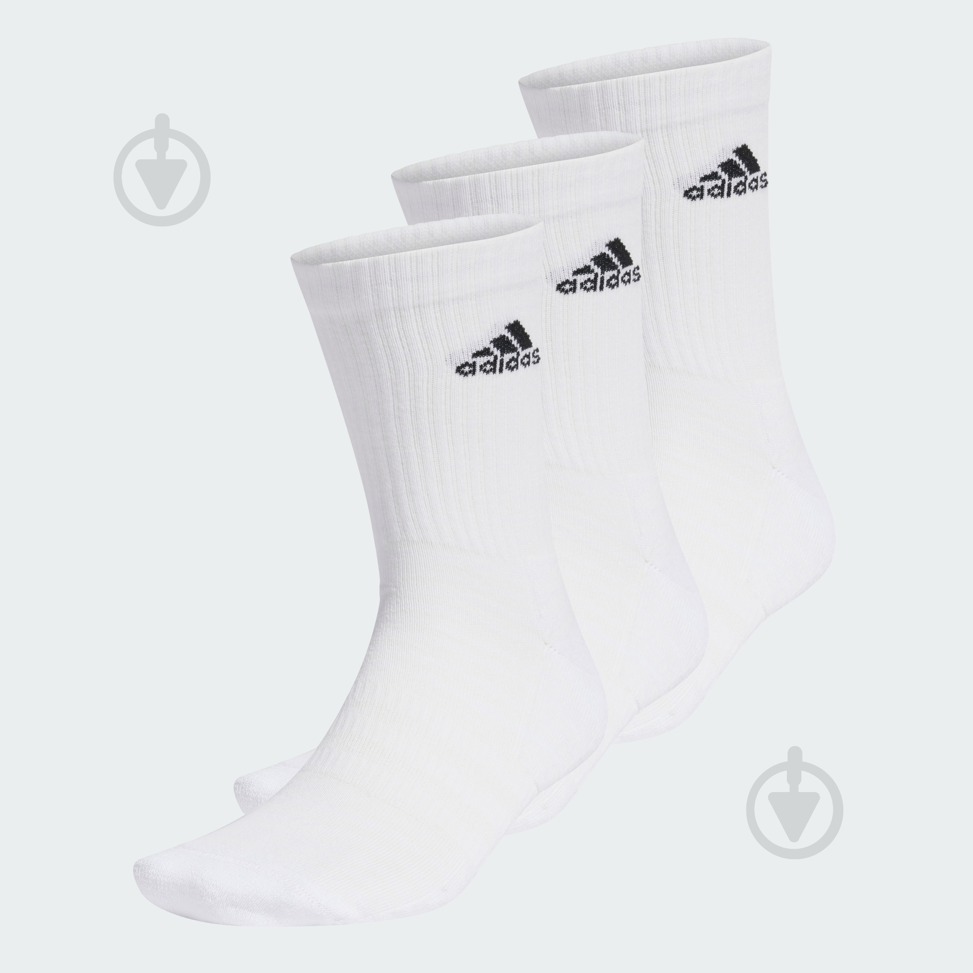 Шкарпетки Adidas C SPW CRW 3P HT3446 р.XL білий 3 шт. - фото 2 Шкарпетки Adidas C SPW CRW 3P HT3446 р.XL білий 3 шт. - фото 2