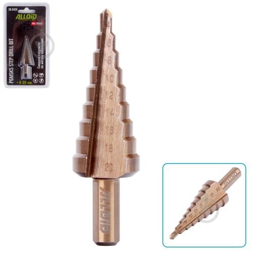 Сверло по металлу ступенчатое Alloid 1 шт. SD-0420 - фото 1 Сверло по металлу ступенчатое Alloid 1 шт. SD-0420 - фото 1