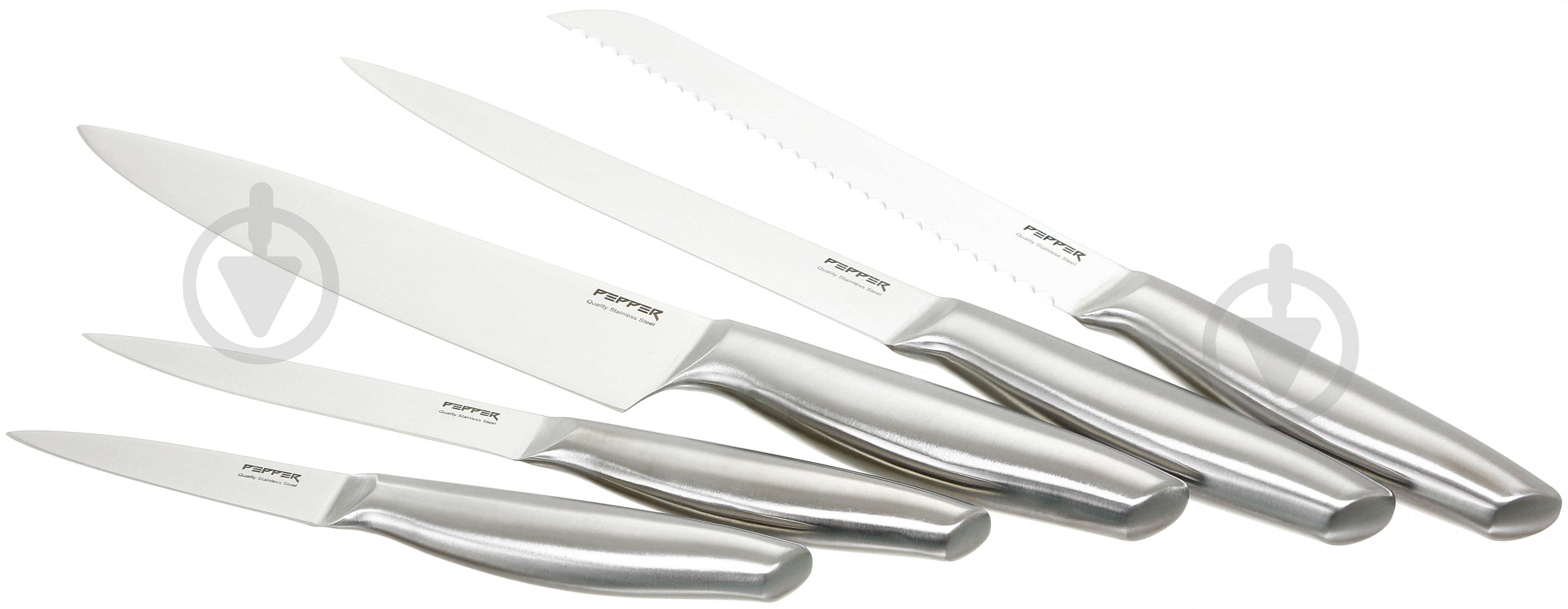 Набор ножей в колоде Gusto Metal Block 6 предметов PR-4104 - фото 1