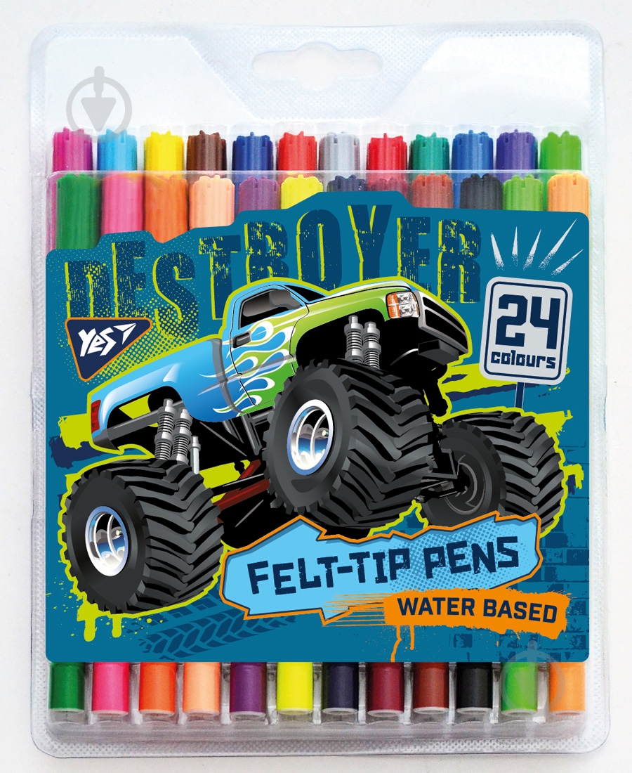 Фломастеры M-Trucks 24 цвета 650380 YES - фото 1 Фломастеры M-Trucks 24 цвета 650380 YES - фото 1