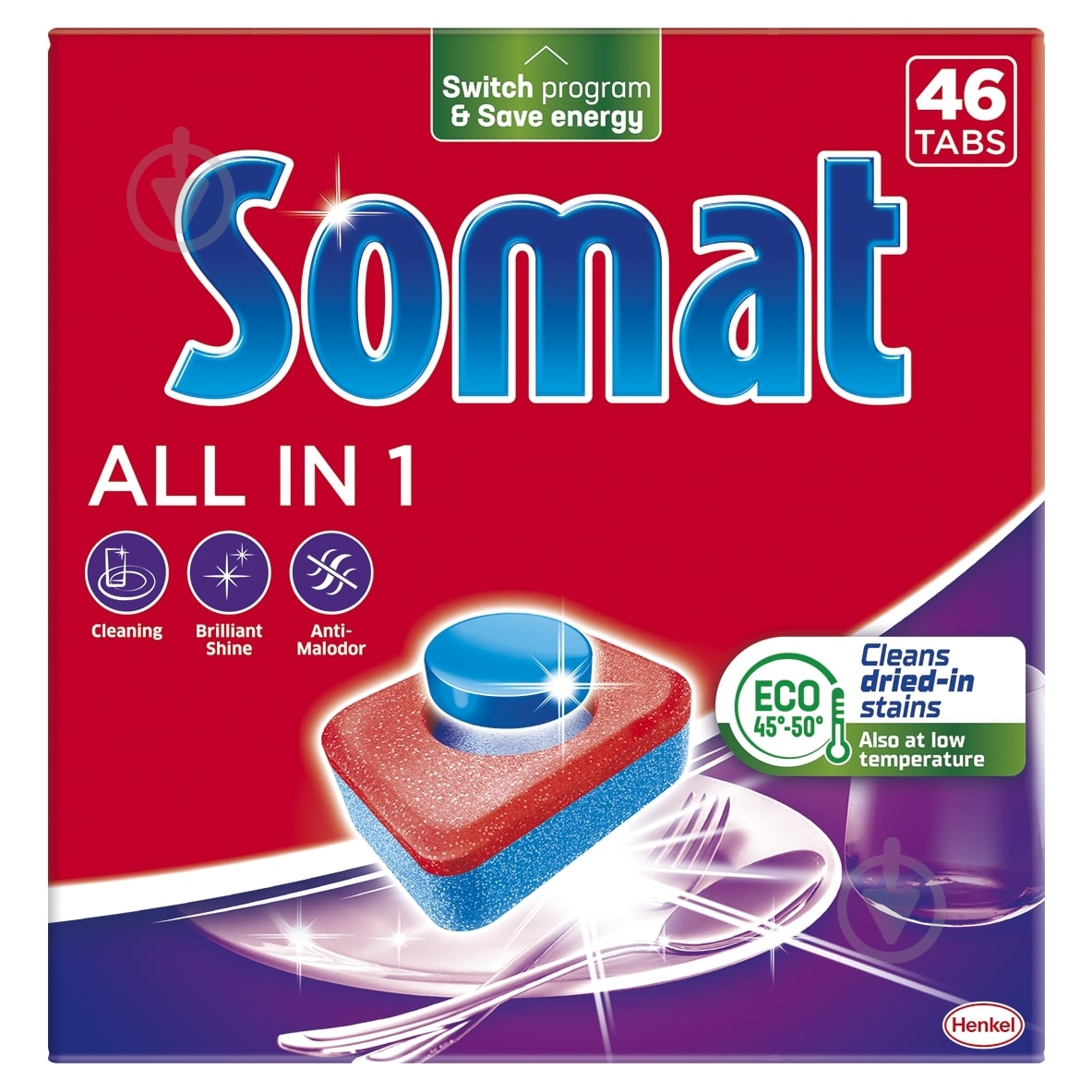 Таблетки для посудомийних машин Somat Все в 1 46 шт. - фото 1