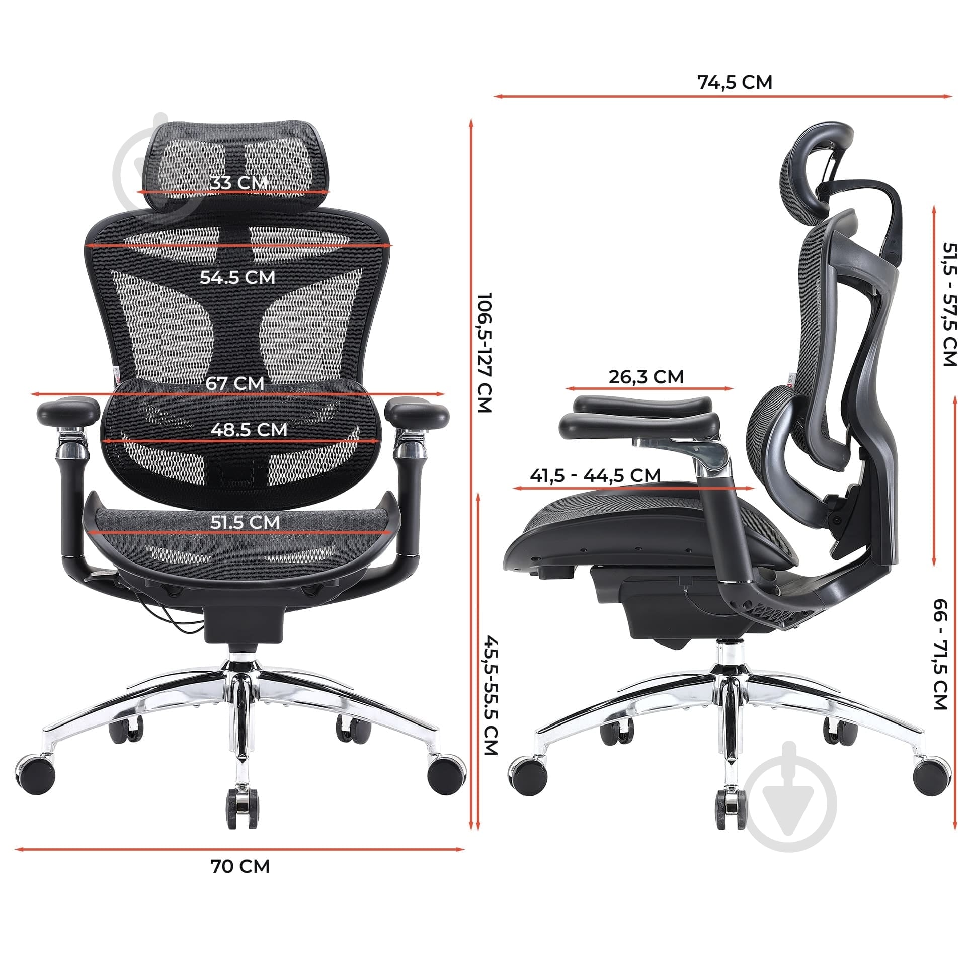 Кресло офисное Sihoo DORO C300 Pro Mesh Black (DORO-C300-PRO-M101) черный - фото 18