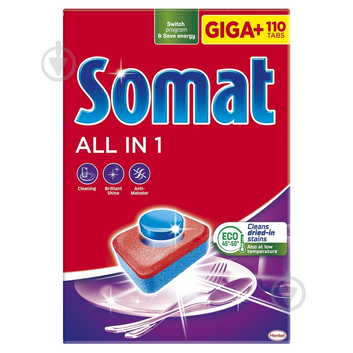 Таблетки для посудомийних машин Somat Все в 1 110 шт. - фото 1