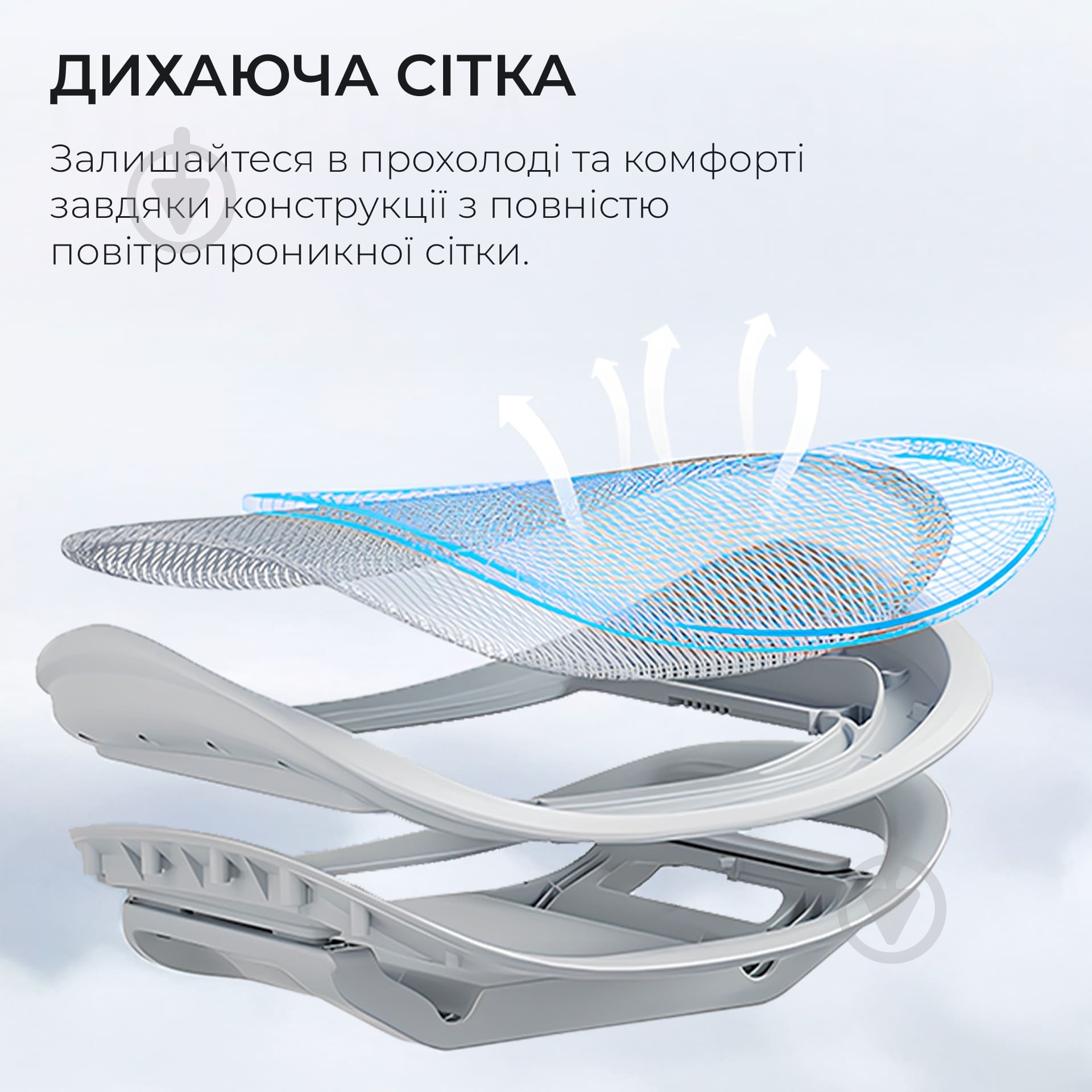 Кресло офисное Sihoo DORO C300 Pro Mesh White (DORO-C300-PRO-M102) серый - фото 12