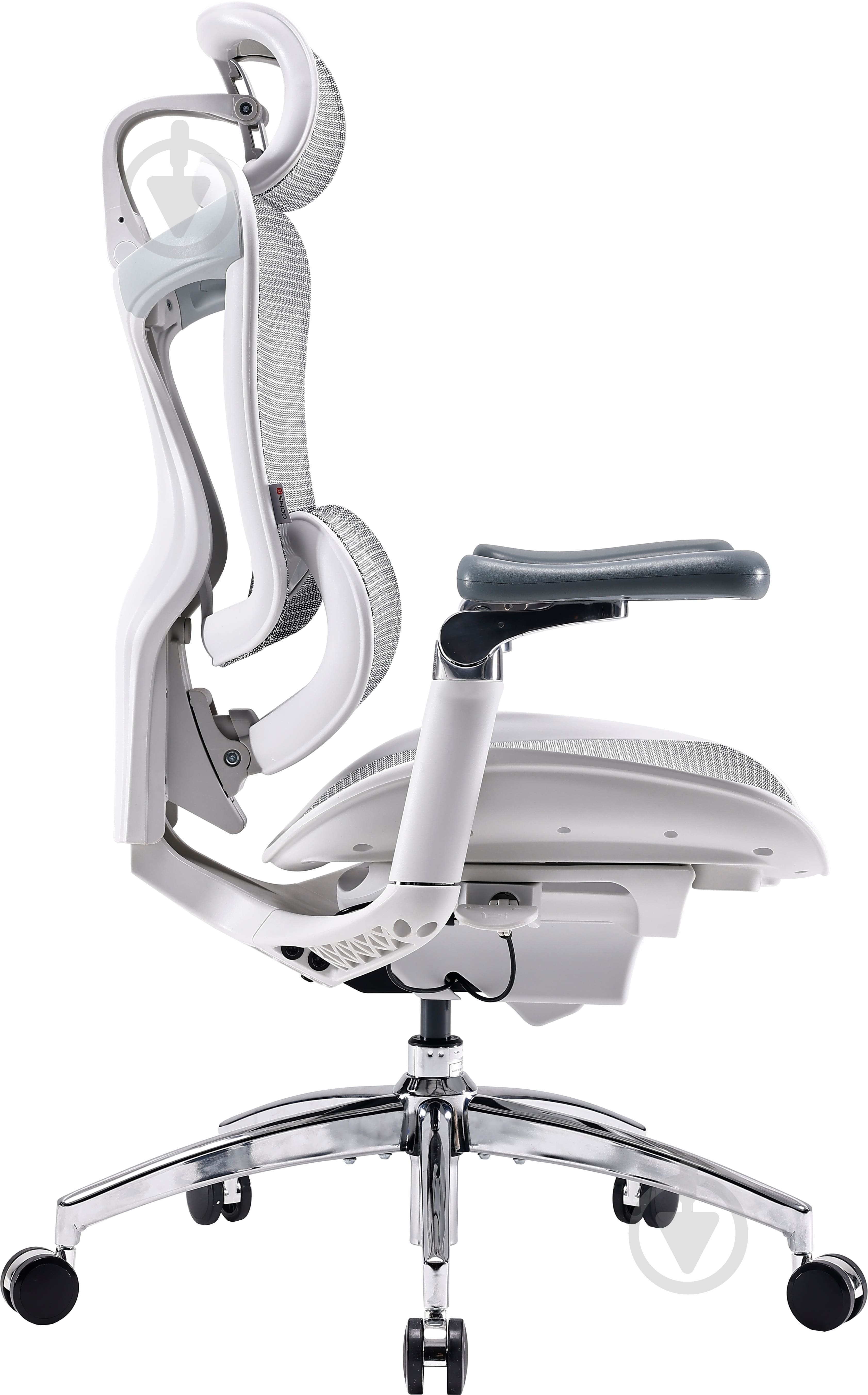 Кресло офисное Sihoo DORO C300 Pro Mesh White (DORO-C300-PRO-M102) серый - фото 4