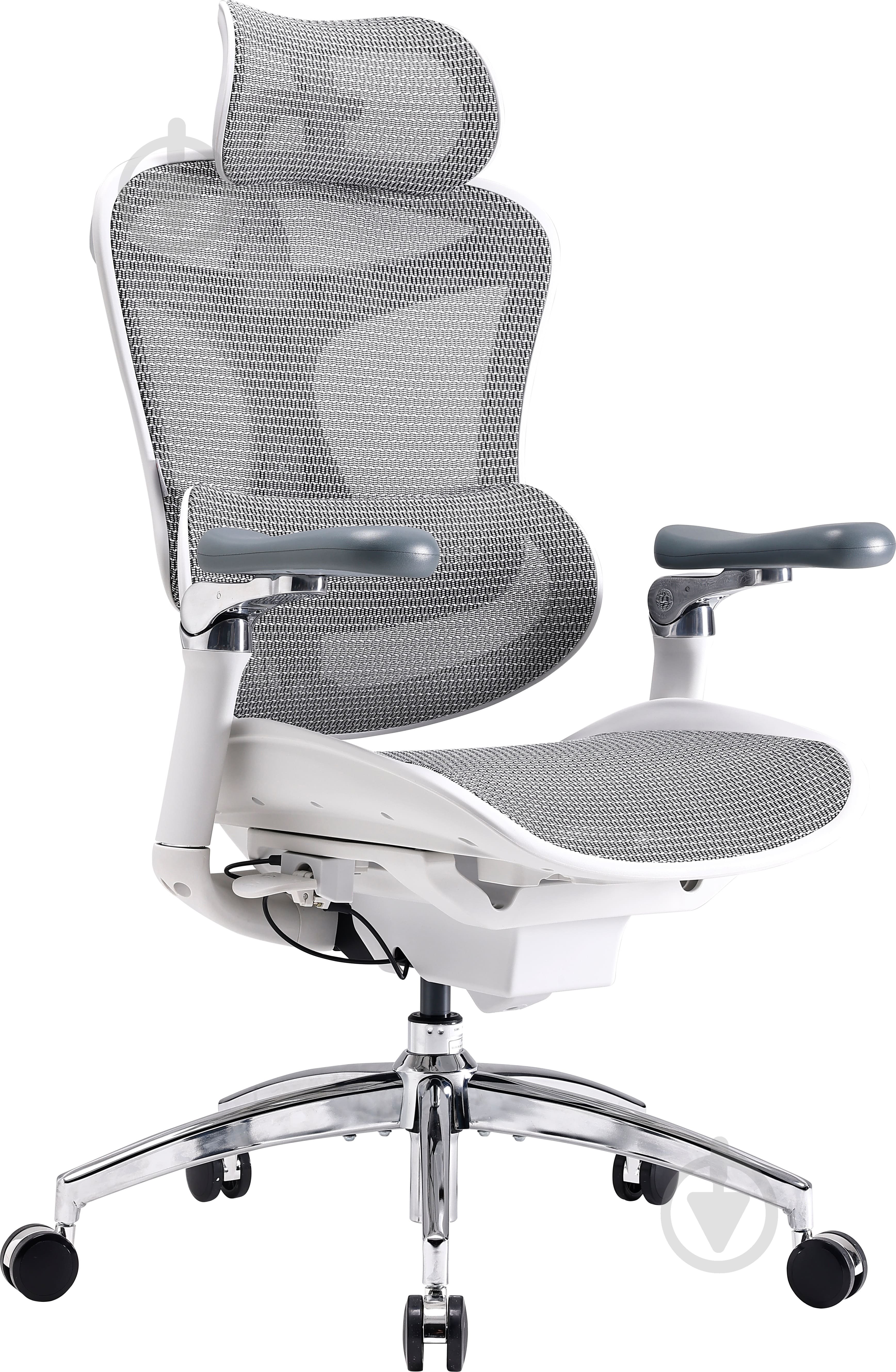 Кресло офисное Sihoo DORO C300 Pro Mesh White (DORO-C300-PRO-M102) серый - фото 2