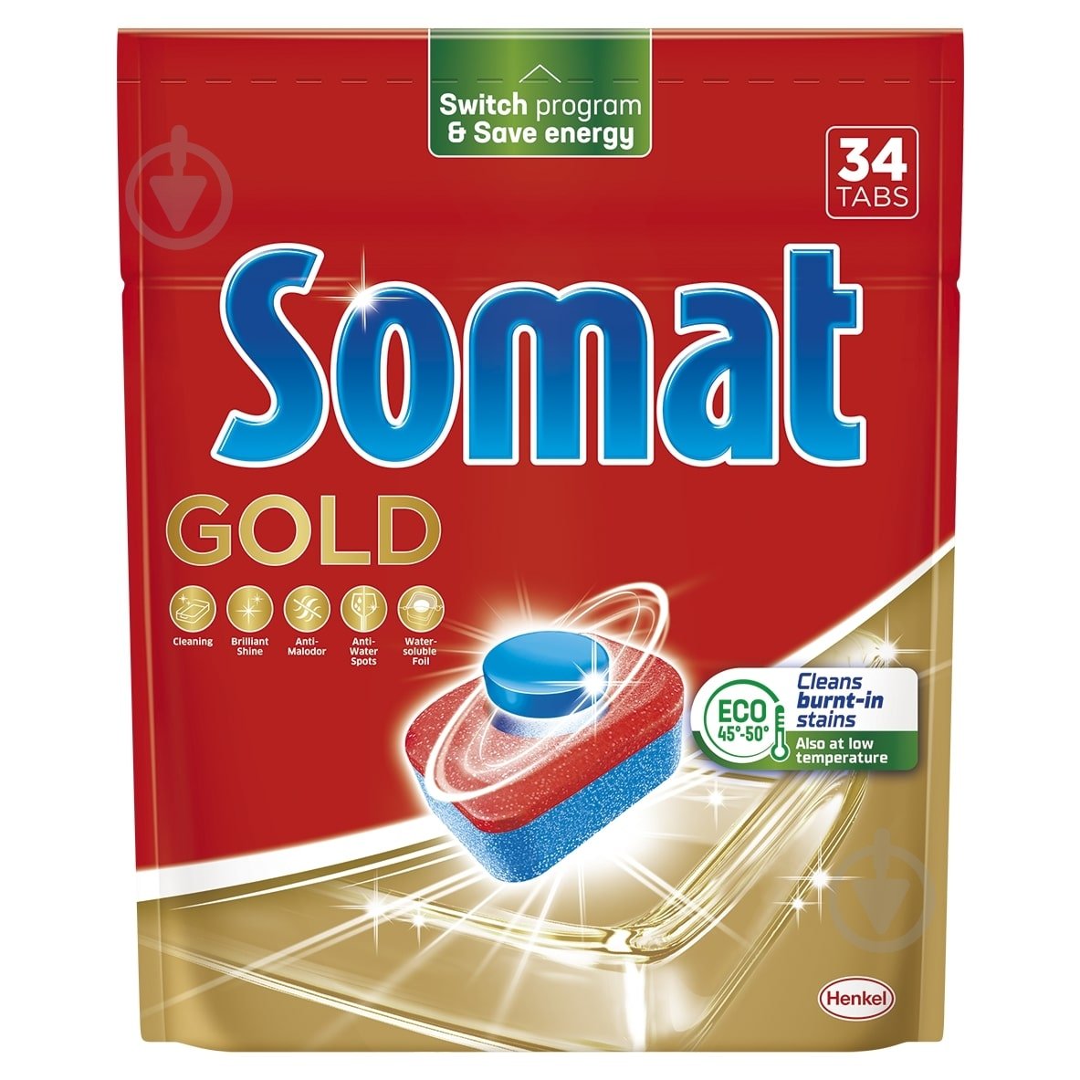 Таблетки для посудомийних машин Somat Голд 34 шт. - фото 1